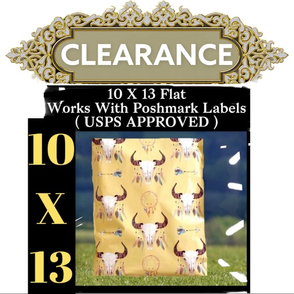 Other - 25 10X13 Boho Skull Poly Mailers CLEARANCE